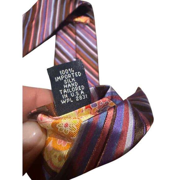 Ted Baker Striped Silk Tie - Picture 4 of 5
